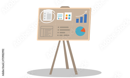 Projects of Project planning for Managing projects and organizing projects in planning whiteboard project success and overview Milestone. Triangle board for project planning and marking urgent project