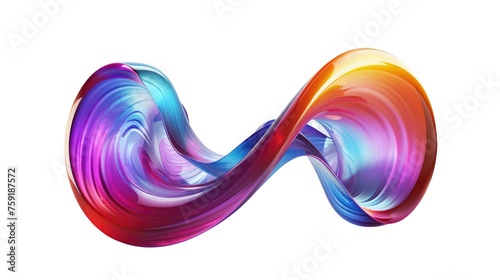 Blue purple gradient wave and curve on transparent background