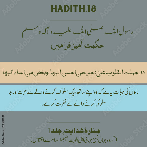 Beautiful hadith of the Prophet Muhammad .Farman e Rasool ALLAH S.A.W.W. Hadees-e- Rasool (PBUH). Hadees e Nabvi PBUH. 