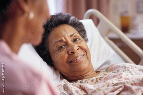 Smiling African American Woman in Hospital