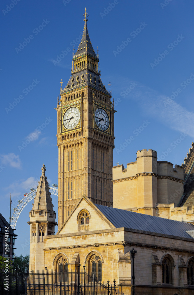 Obraz premium Westminster Palace, Big Ben, London, England, Großbritannien