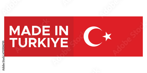Made in Turkey Stamp Label