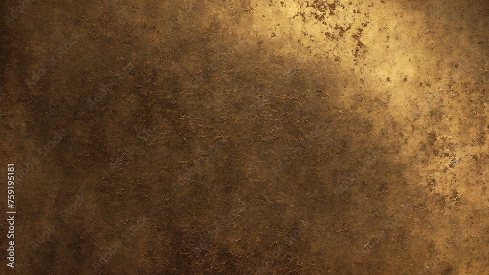 brown rust metal texture. Yellow metal background. Light. Shine