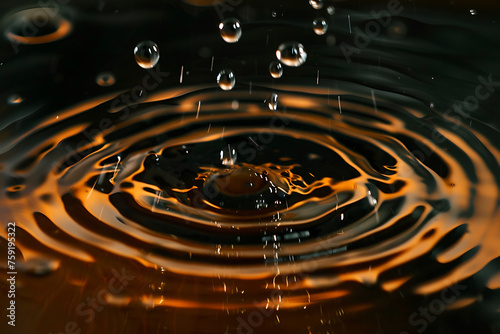Close Up of a Water Drop With a Black Background