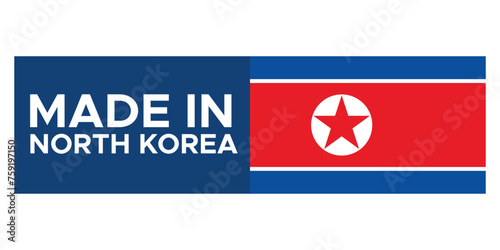 Made in North Korea Stamp Label
