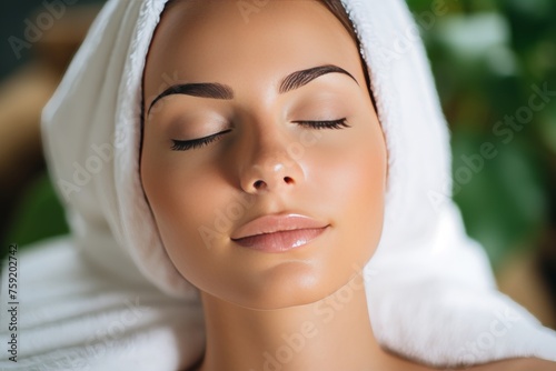 Tranquil day spa facial therapy for relaxation, rejuvenation, and skincare pampering