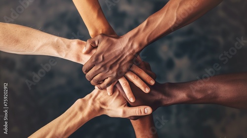 People join hands for teamwork