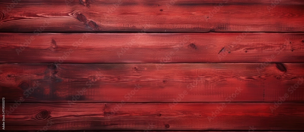 Fototapeta premium Red wooden wall texture for interior design.