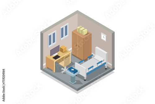 Doctors office isometric