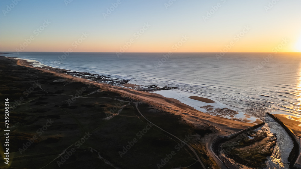 La Gachere beach in Brem sur Mer, Vendee, France