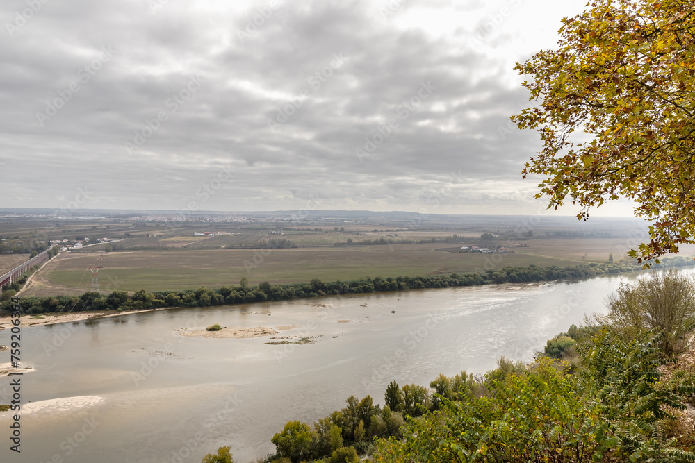 Tagus River in the Portuguese countryside near Santarem