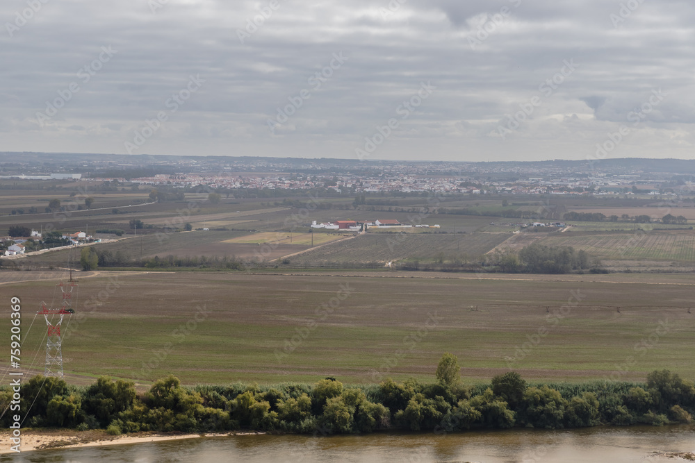 Tagus River in the Portuguese countryside near Santarem