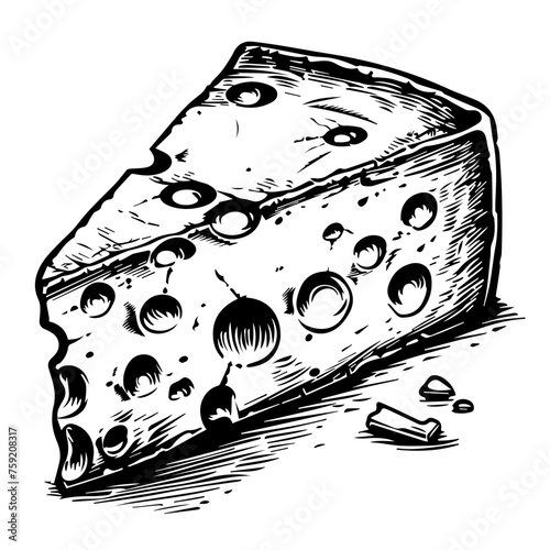 Swiss Cheese Black Vector Illustration