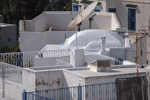 Wallpaper Mural Rooftops of houses in Sidi Bou Said town near Tunis city, Tunisia Torontodigital.ca