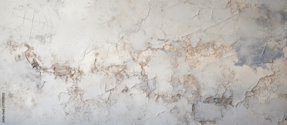 Obraz premium Peeling stucco on a vintage wall. Craquelure texture on abstract concrete backdrop.