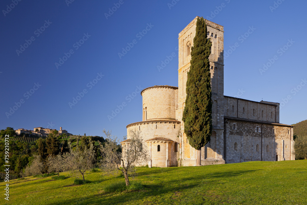 Abtei Sant'Antimo, Castelnuovo dell'abate, Toskana, Italien