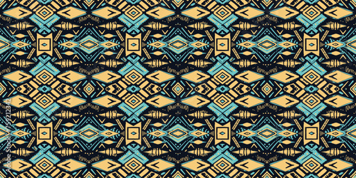Abstract seamless pattern, seamless wallpaper, seamless background designed for use for interior, wallpaper, fabric, curtain, carpet, clothing, Batik, satin, background, illustration, Embroidery style