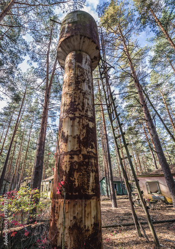 Water tower in Izumrudnoe summer camp in Chernobyl Exclusion Zone, Ukraine