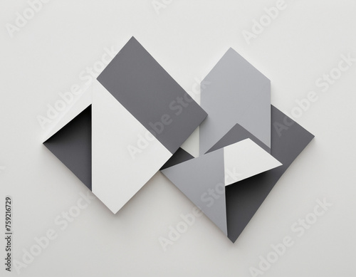 gray and white background with shapes