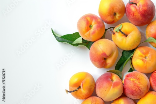 cluster of peach on a white background