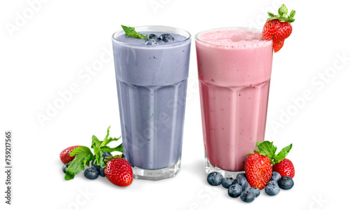 Blueberry and strawberry shake