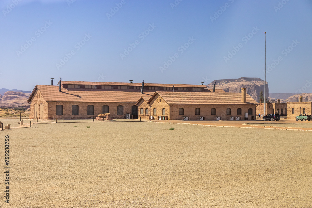 Train station of former Hejaz (Hijaz) Railway near Al Ula, Saudi Arabia