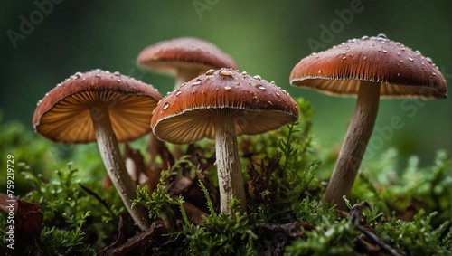 close up photo of mushrooms in forest