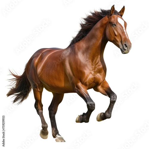  Horse isolated on white or transparent background