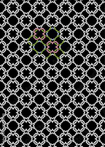 Coloring book for children and adults, handmade, doodling, zentangle, anti-stress. Black and white linear drawing. Stylish template in the ethnic style of the peoples of the East, Asia, India, Mexico,