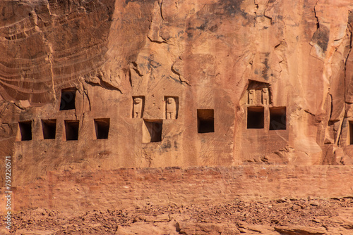 Lion Tombs of Dadan site in Al Ula, Saudi Arabia photo