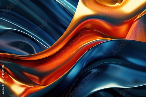 blue and orange abstract wave background