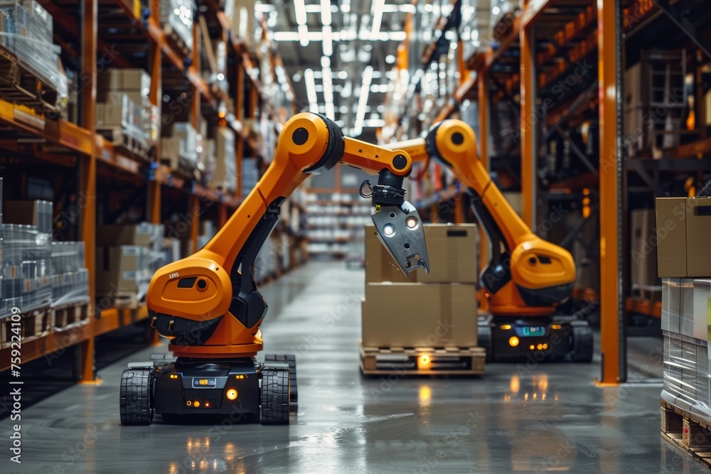 Efficient warehouse automation: robots streamlining operations Efficient warehouse automation: robots streamlining operations