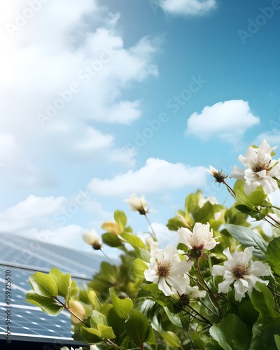 New generation energy system, photovoltaic background