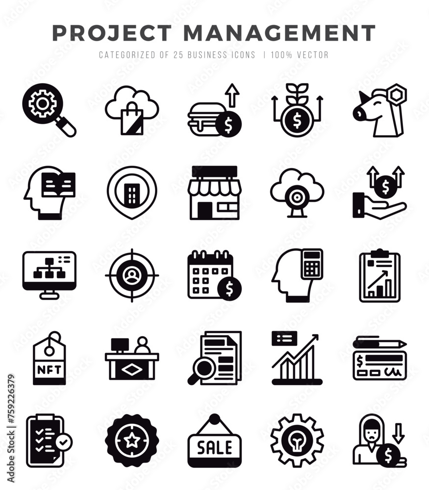 Project Management Icons Pack. Lineal Filled icons set. Lineal Filled icon collection set. Project Management Icons Pack. Lineal Filled icons set. Lineal Filled icon collection set.