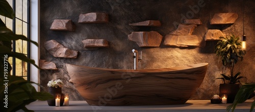 Sustainable bathroom decor with organic materials for luxurious interiors