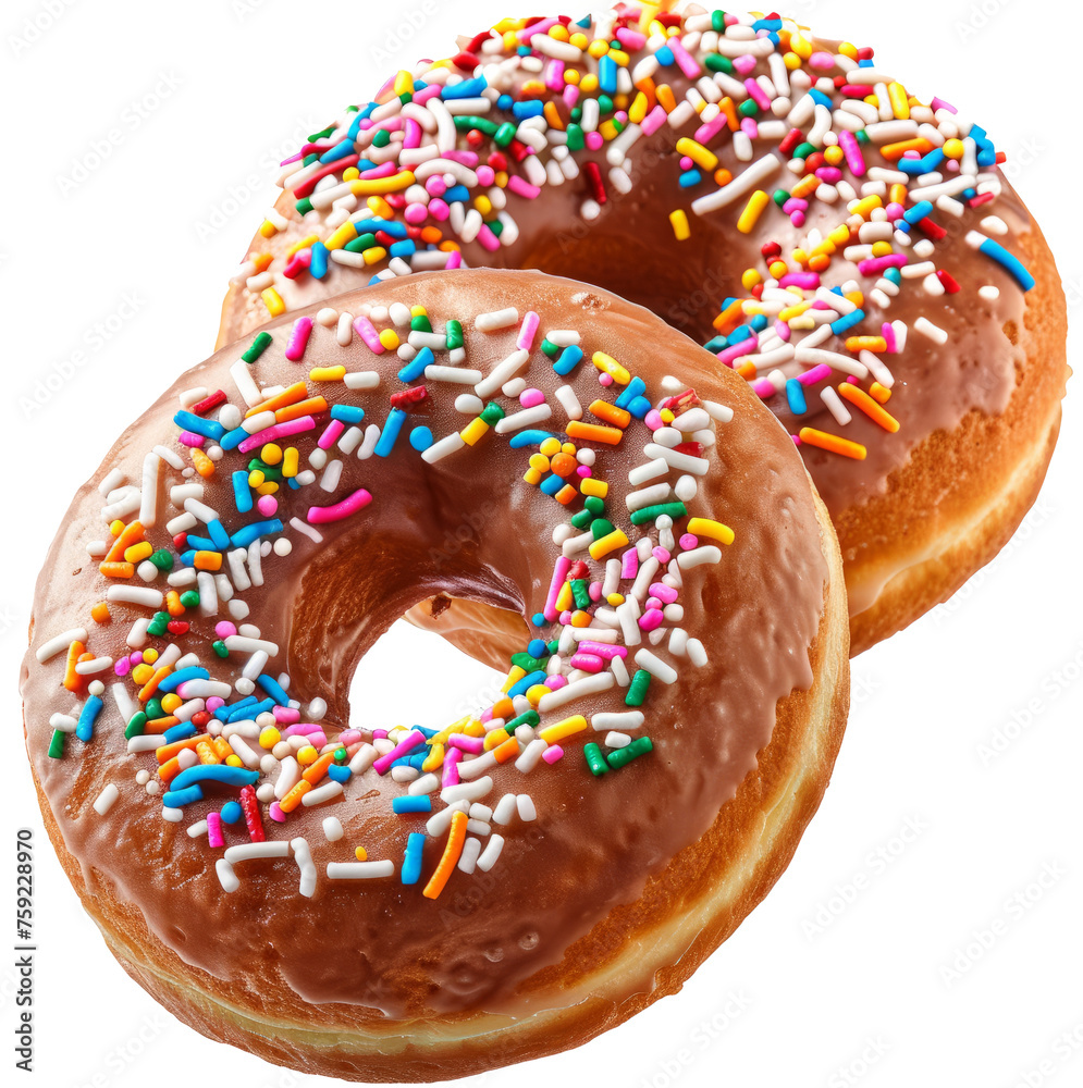 Donuts with colorful sprinkles on top Donuts with colorful sprinkles on top