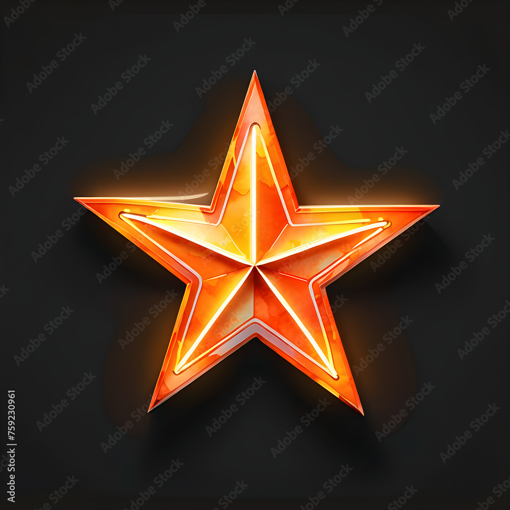 Tangerine Luminescence: Exploring the Artistry of Orange Neon Stars.(Generative AI) Tangerine Luminescence: Exploring the Artistry of Orange Neon Stars.(Generative AI)