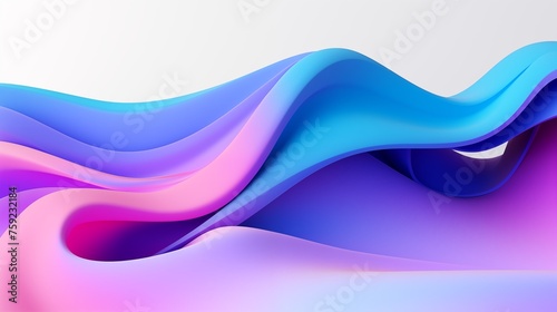 Abstract 3D liquid pink and purple