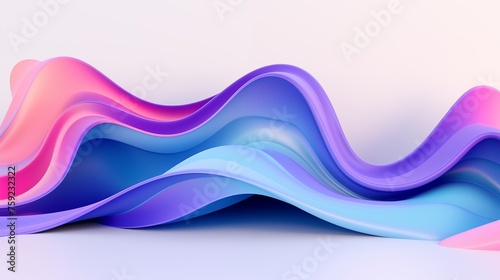 Abstract 3D liquid pink and purple