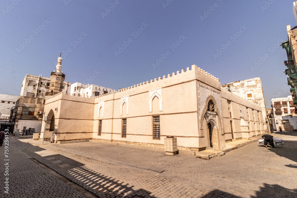 Al SHafi mosque in Al Balad,  historic center of Jeddah, Saudi Arabia