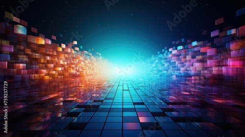 Abstract background that represents the limitless possibilities and horizons of IT technology in the future  pushing the boundaries of innovation