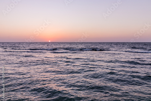 Sunset at the sea in Jeddah, Saudi Arabia