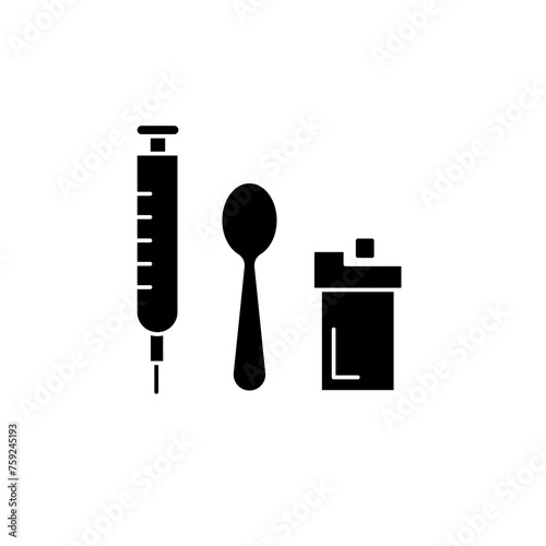 drugs paraphernalia concept line icon. Simple element illustration. drugs paraphernalia concept outline symbol design.