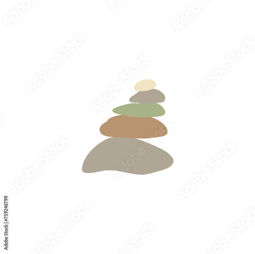Balancing stack of stone illustration 