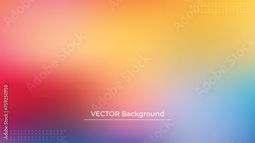 Abstract blurred gradient mesh background in bright rainbow colors. Colorful smooth banner template. Easy editable soft colored vector illustration in EPS10 without transparency.