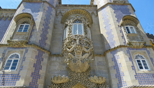 Bild auf Leinwand demon devil sculpture figure architecture art sintra lisbon portugal tourism int