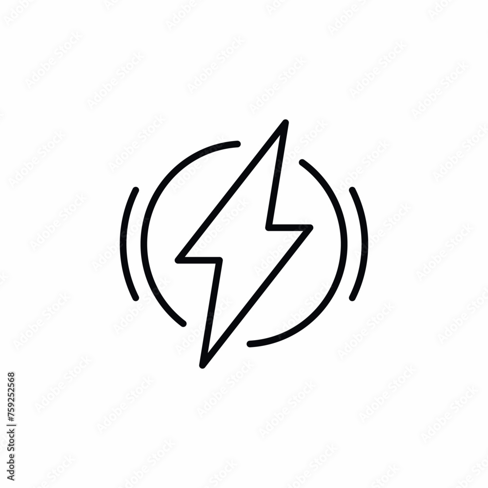 Energy Lightning Bolt icon vector Energy Lightning Bolt icon vector