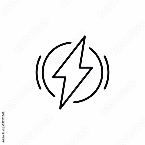 Energy Lightning Bolt icon vector