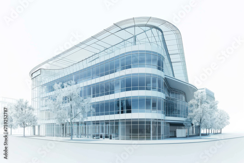 Achitectural building in panoramic view. photo
