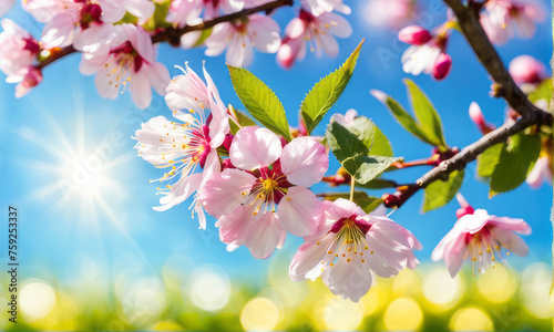 blossom in spring background 